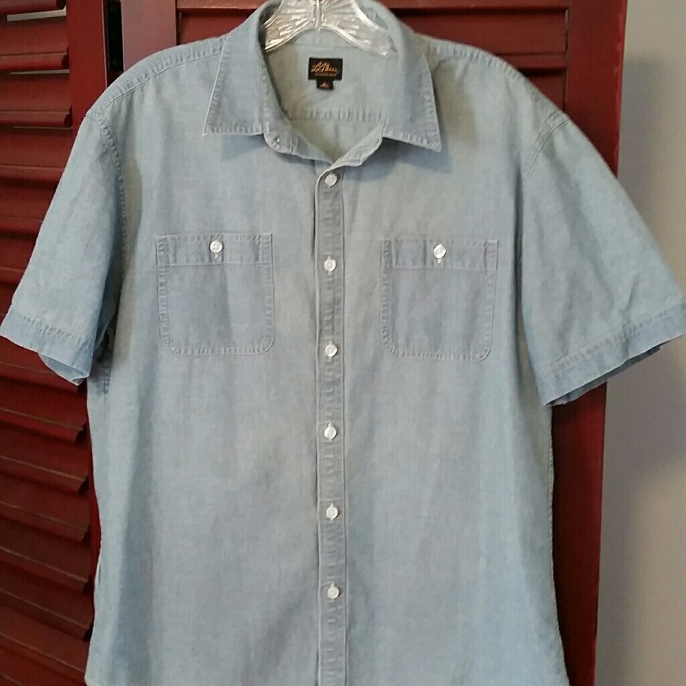 L.L. Bean Signature short sleeve chambray shirt, L